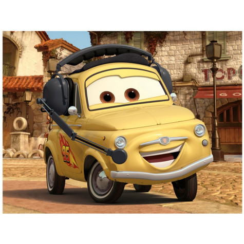 Dino Auta/Cars ve světě dřevěné kostky 12 ks ~ 6