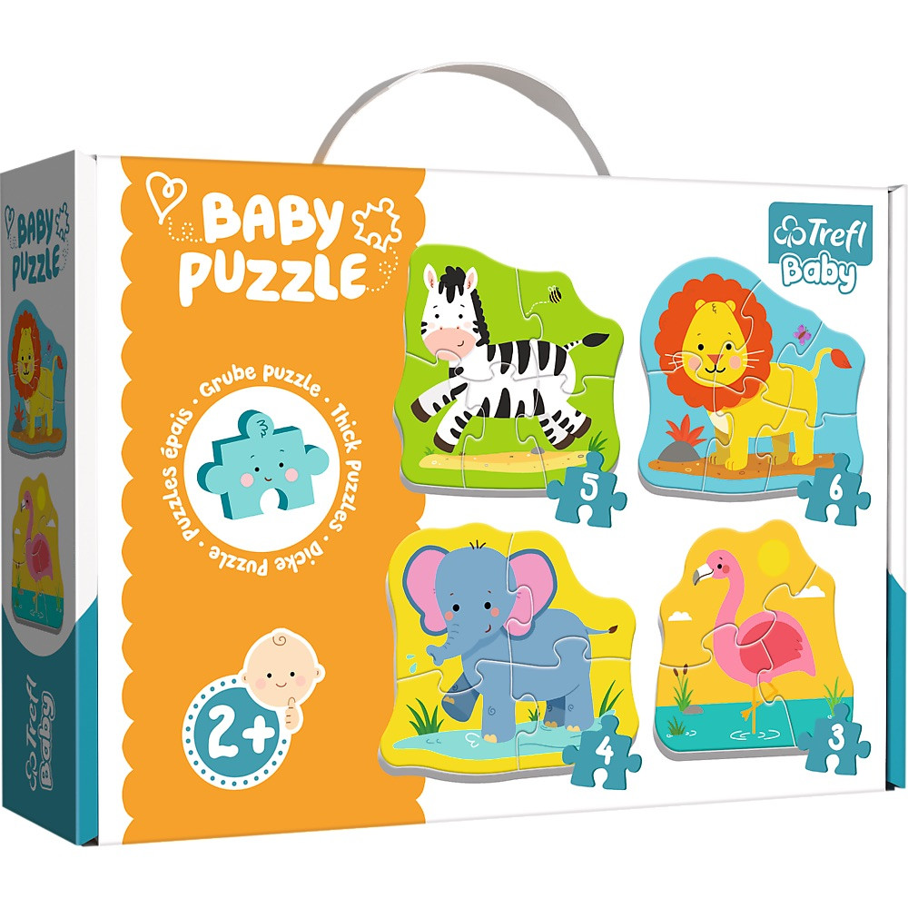 Trefl Puzzle baby Safari 4v1 3, 4, 5, 6 dílků 2+