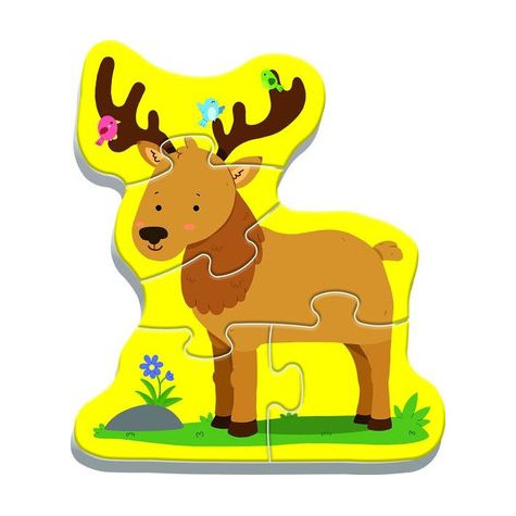 Trefl Puzzle baby Zvířátka v lese 4v1 3, 4, 5, 6 dílků 2+ ~ 5