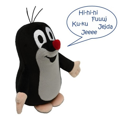 Krtek mluvící plyš 16cm na baterie se zvukem ~ 3