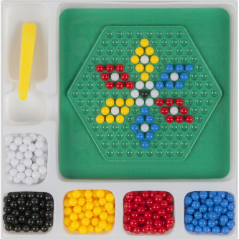 Teddies Mozaika kuličková s pinzetou malá 250 ks plast 12x12cm v krabičce ~ 4