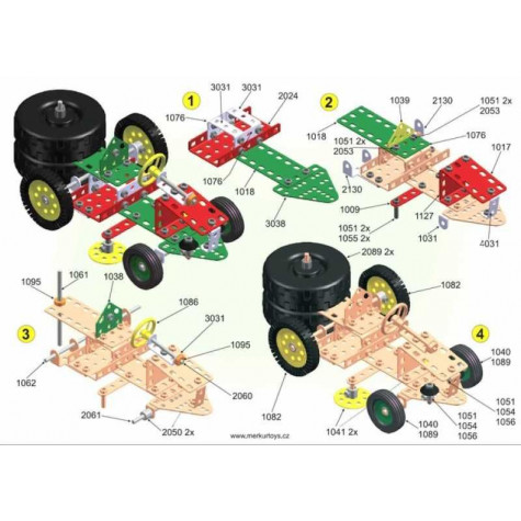 Stavebnice MERKUR Farmer Set 20 modelů 341ks ~ 4
