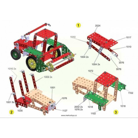 Stavebnice MERKUR Farmer Set 20 modelů 341ks ~ 8