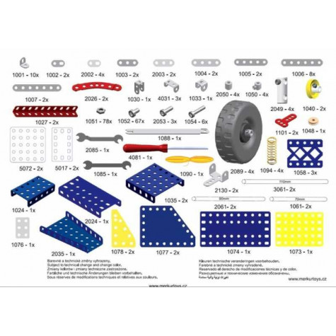 Stavebnice MERKUR 1.1 Extreme Buggy 10 modelů 240ks v krabici 36x26,5x5,5cm