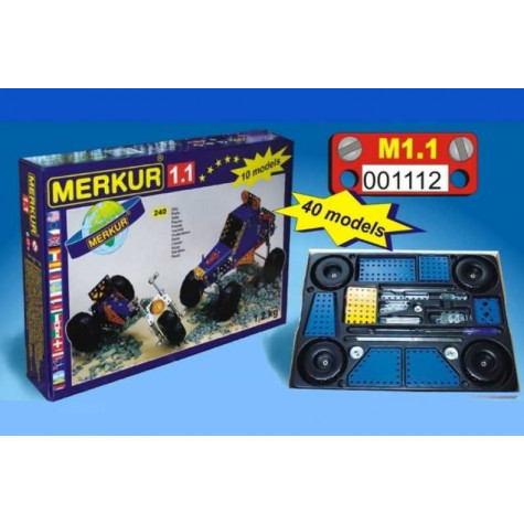 Stavebnice MERKUR 1.1 Extreme Buggy 10 modelů 240ks v krabici 36x26,5x5,5cm ~ 3