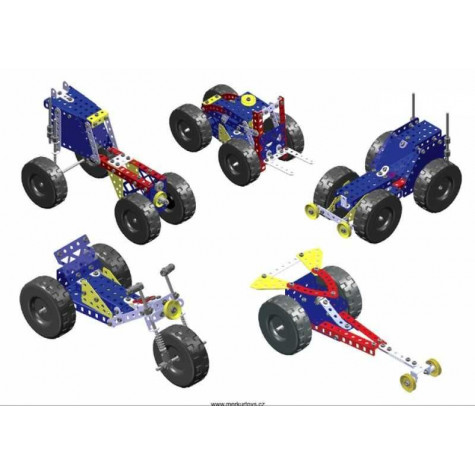 Stavebnice MERKUR 1.1 Extreme Buggy 10 modelů 240ks v krabici 36x26,5x5,5cm ~ 9