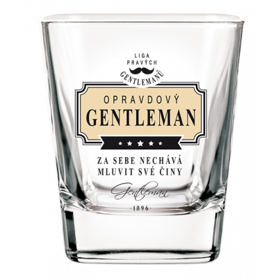 Gentleman Whisky sklenička - Opravdový gentleman za sebe nechává..