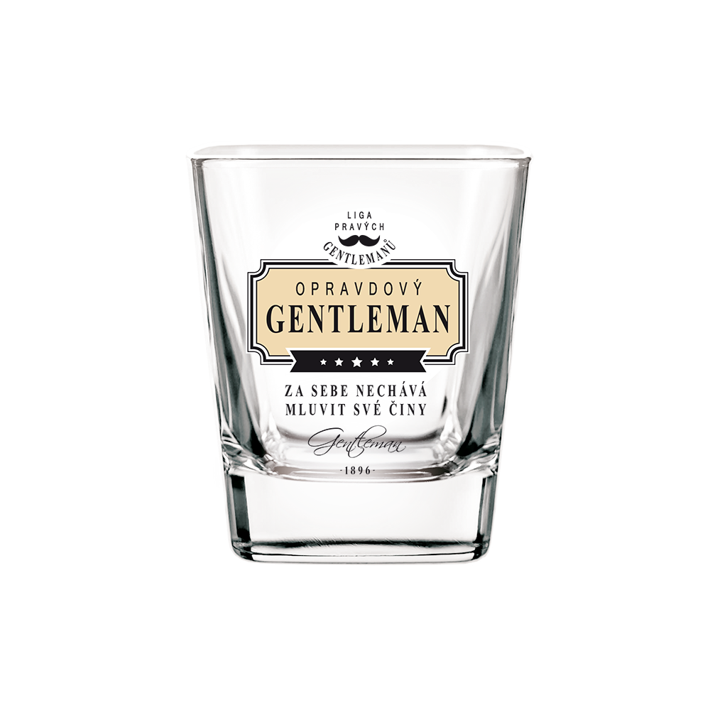 Gentleman Whisky sklenička - Opravdový gentleman za sebe nechává..