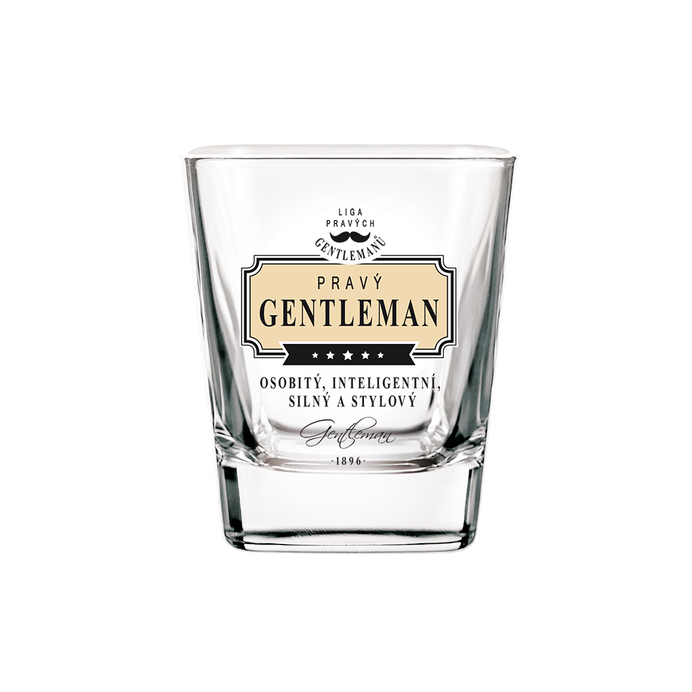 Gentleman Whisky sklenička - Pravý gentleman osobitý, inteligentní