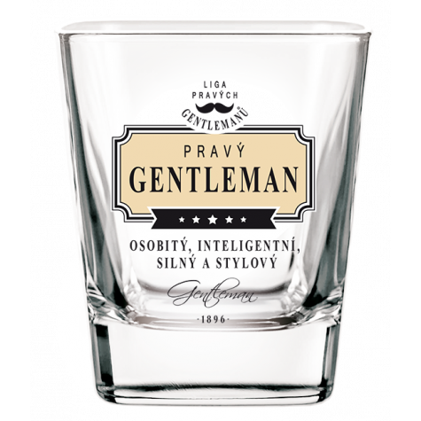 Gentleman Whisky sklenička - Pravý gentleman osobitý, inteligentní