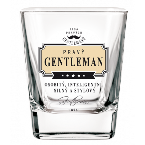 Gentleman Whisky sklenička - Pravý gentleman osobitý, inteligentní