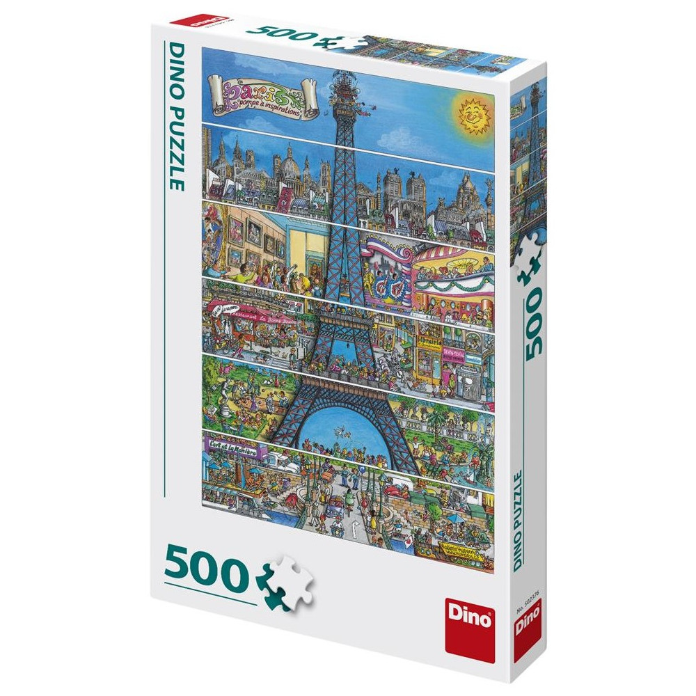 Dino Eiffelova věž kreslená puzzle 500 dílků