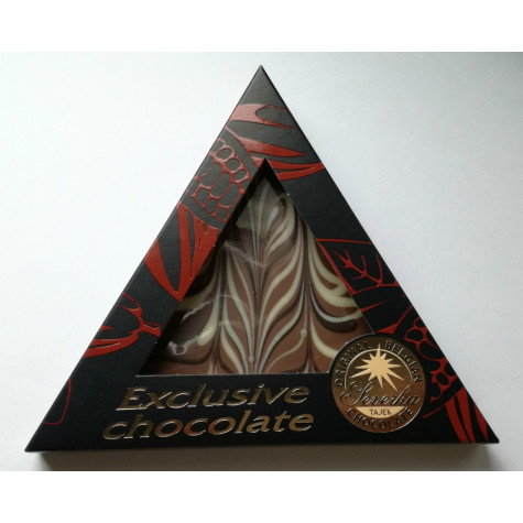 Mléčná čokoláda Exclusive trojúhelník 50g - Tříbarevná