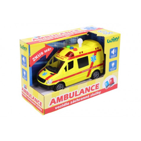 Wiky Auto ambulance záchranáři plast 14,5cm na baterie se světlem a zvukem ~ 2