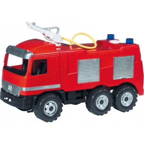 Lena Mercedes auto hasiči plast 60cm stříkací vodu nádržka 1,6l v krabici 68x38x27cm ~ 3