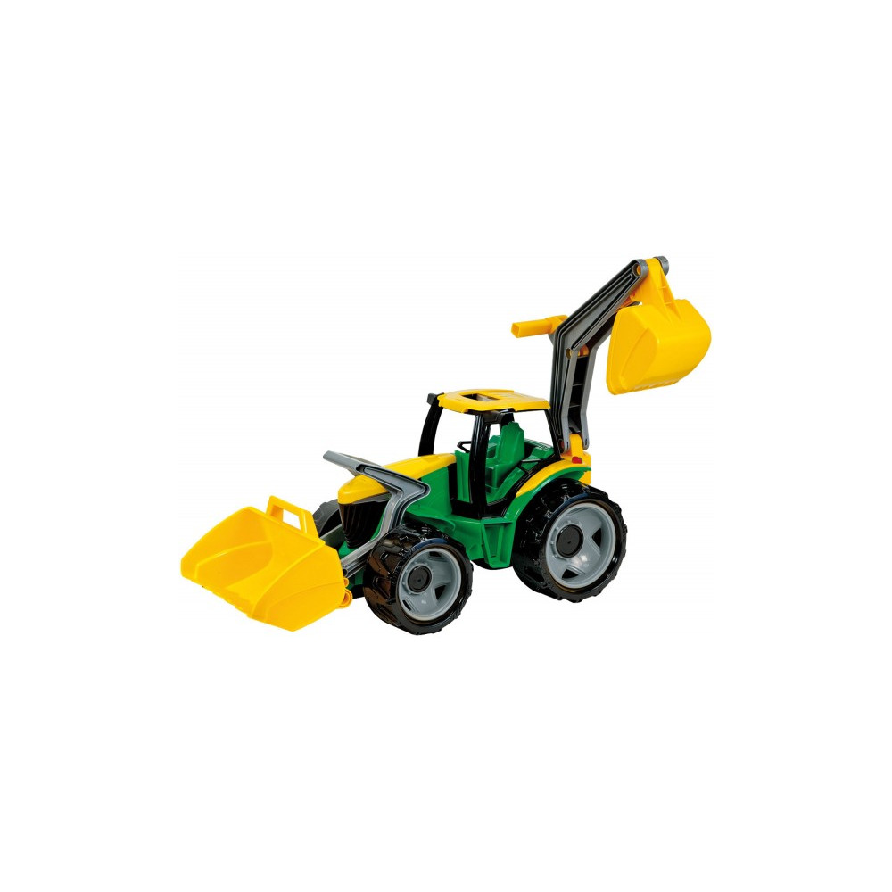 Lena Traktor se lžící a bagrem plast zeleno-žlutý 65cm