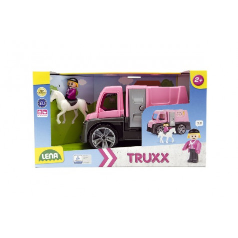 Lena Auto Truxx přeprava koní s figurkami plast 26cm v krabici 39x22x16cm 24m+ ~ 2