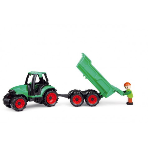 Lena Auto Truckies traktor s vlečkou plast 32cm s figurkou ~ 2