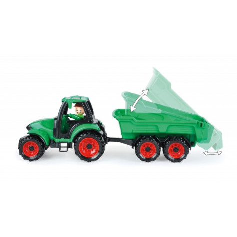 Lena Auto Truckies traktor s vlečkou plast 32cm s figurkou ~ 4
