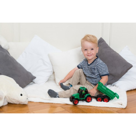 Lena Auto Truckies traktor s vlečkou plast 32cm s figurkou ~ 5