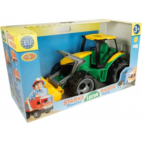 Lena Traktor se lžící plast zeleno-žlutý 65cm