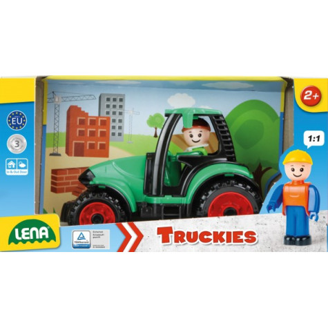 Lena Auto Truckies traktor plast 17cm s figurkou v krabici 24m+ ~ 2