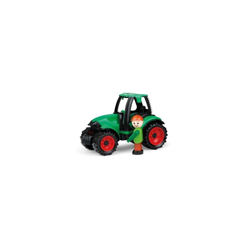 Lena Auto Truckies traktor plast 17cm s figurkou v krabici 24m+