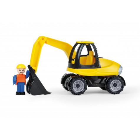 Lena Auto Truckies bagr plast 25cm s figurkou ~ 1