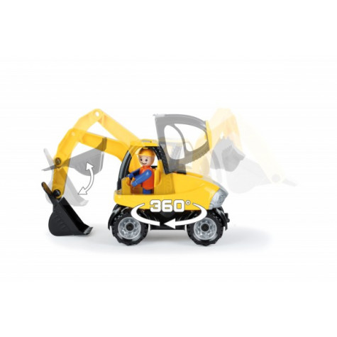 Lena Auto Truckies bagr plast 25cm s figurkou ~ 5