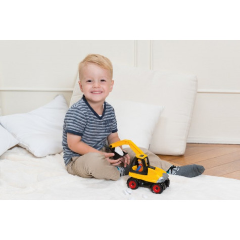 Lena Auto Truckies bagr plast 25cm s figurkou ~ 6