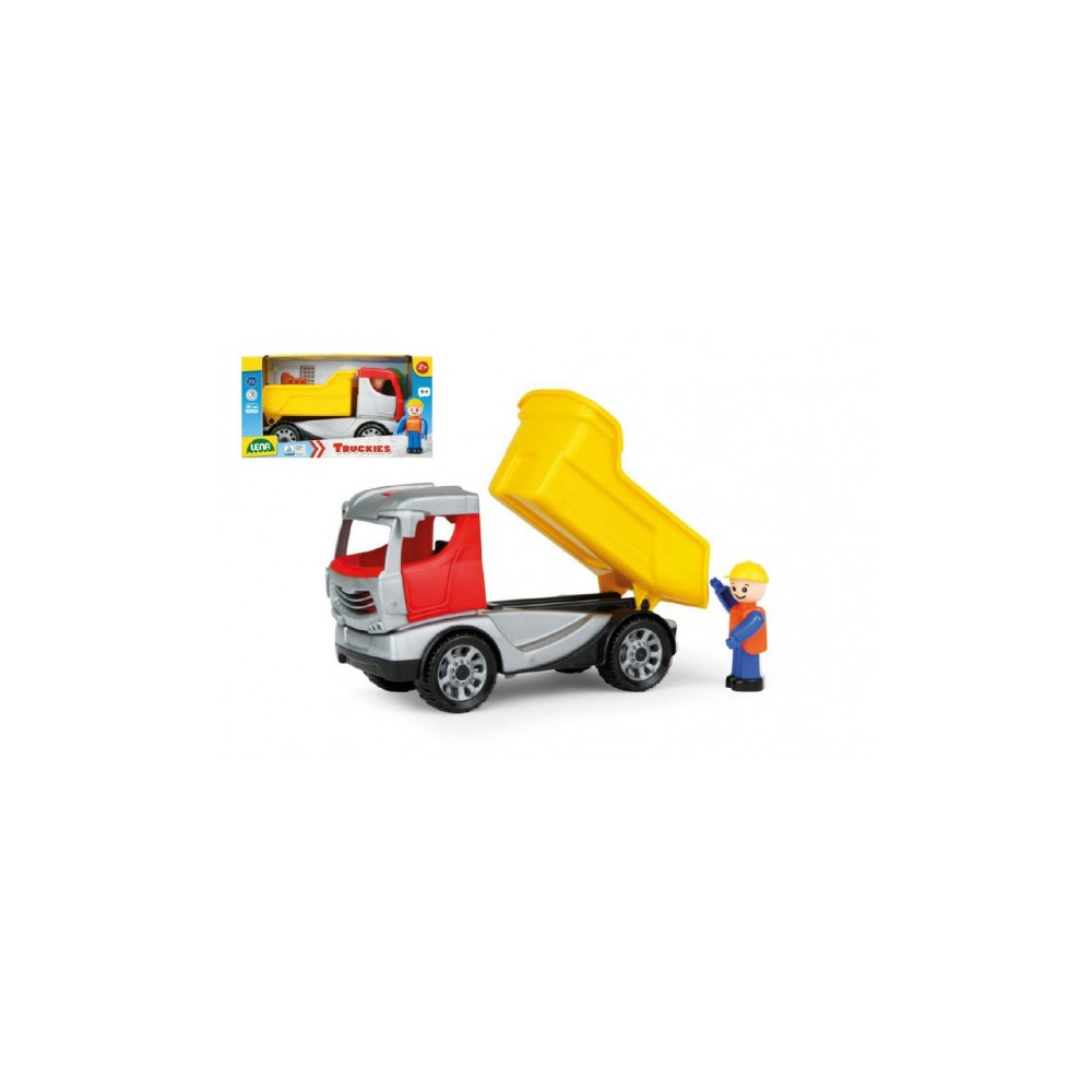 Lena Auto Truckies sklápěč plast 22cm s figurkou v krabici 24m+