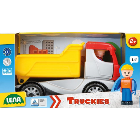 Lena Auto Truckies sklápěč plast 22cm s figurkou v krabici 24m+