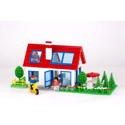 Stavebnice Cheva 42 Dům plast 45x30x5cm 244ks v krabici ~ 2