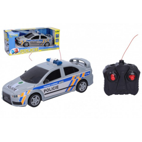 Auto RC Policie ČR plast 23cm 27 MHz na baterie ~ 1
