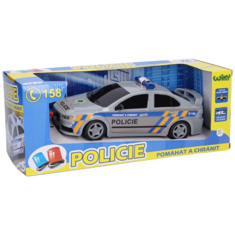 Auto RC Policie ČR plast 23cm 27 MHz na baterie