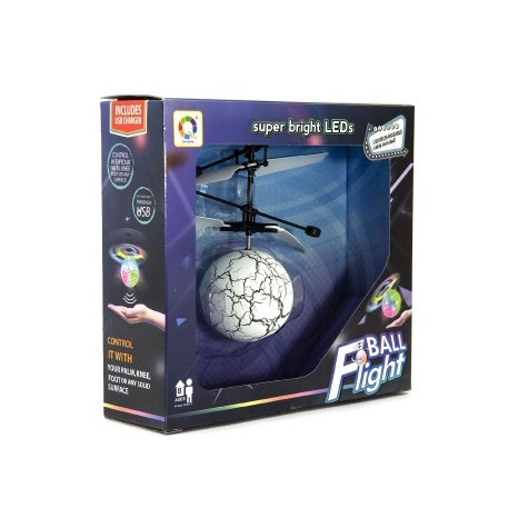 Vrtulníková koule barevná létající plast 13x11cm s USB kabelem na nabíjení ~ 2
