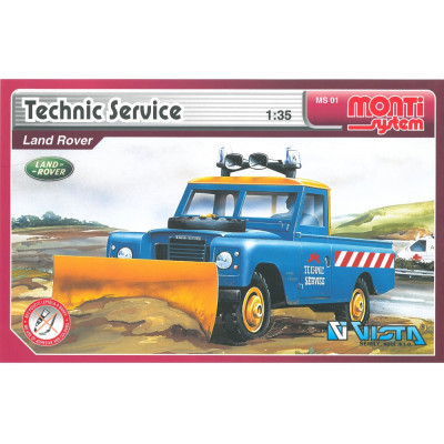 Stavebnice Monti System 01 Technic service Land rover 1:35