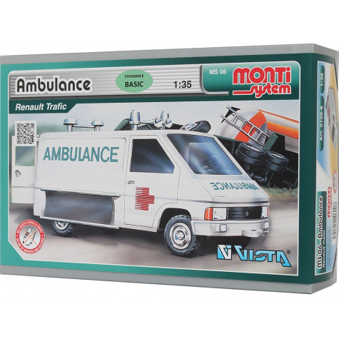Stavebnice Monti System 06 Ambulance Renault Trafic 1:35
