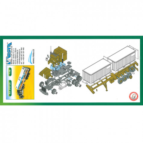 Stavebnice Monti System 25 Intrans Container Western star 1:48