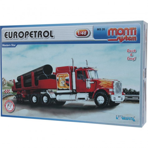 Stavebnice Monti System 26 Europetrol Western star 1:48