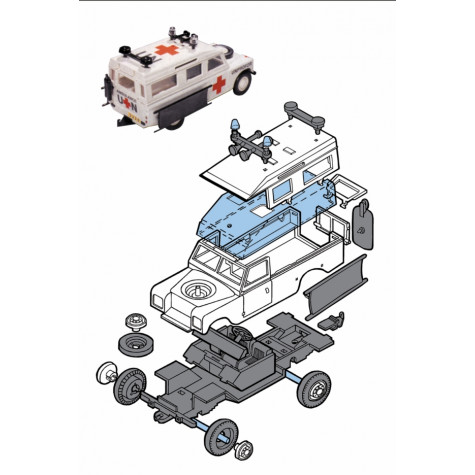 Stavebnice Monti System 35 Unprofor Ambulance Land Rover 1:35