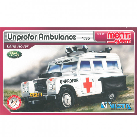 Stavebnice Monti System 35 Unprofor Ambulance Land Rover 1:35 ~ 3