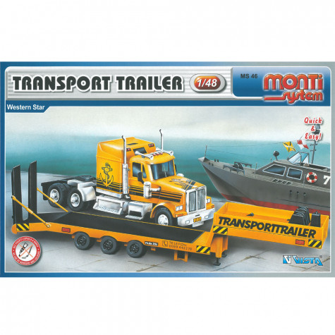 Stavebnice Monti System 46 Transport Trailer Western Star 1:48