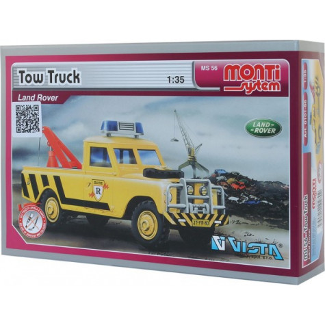 Stavebnice Monti System 56 Tow Truck Land Rover 1:35