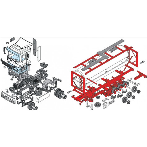 Stavebnice Monti System 60 Chemical Fluid Actros L-MB 1:48