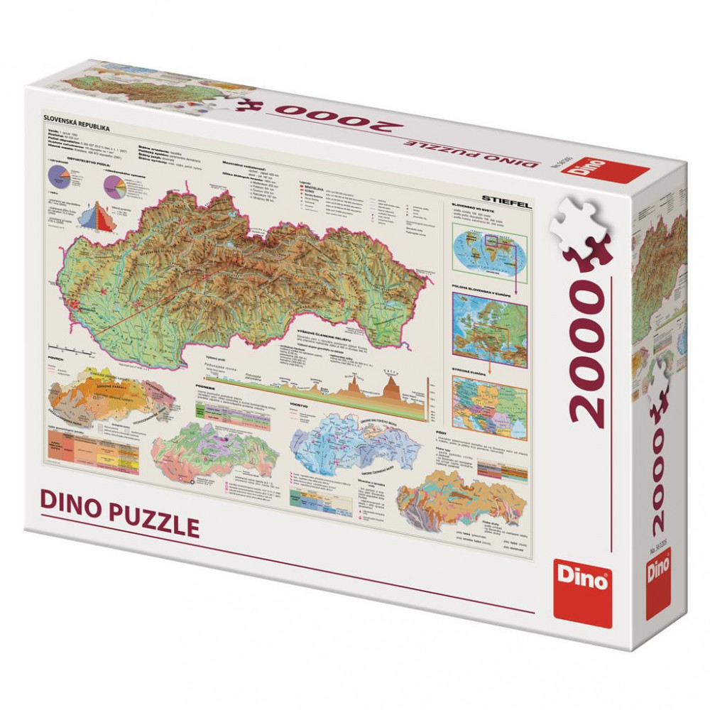 Dino Puzzle Mapa Slovenska 2000 dílků