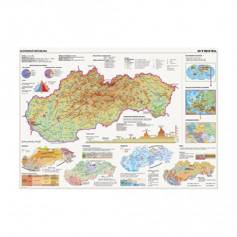 Dino Puzzle Mapa Slovenska 2000 dílků ~ 2