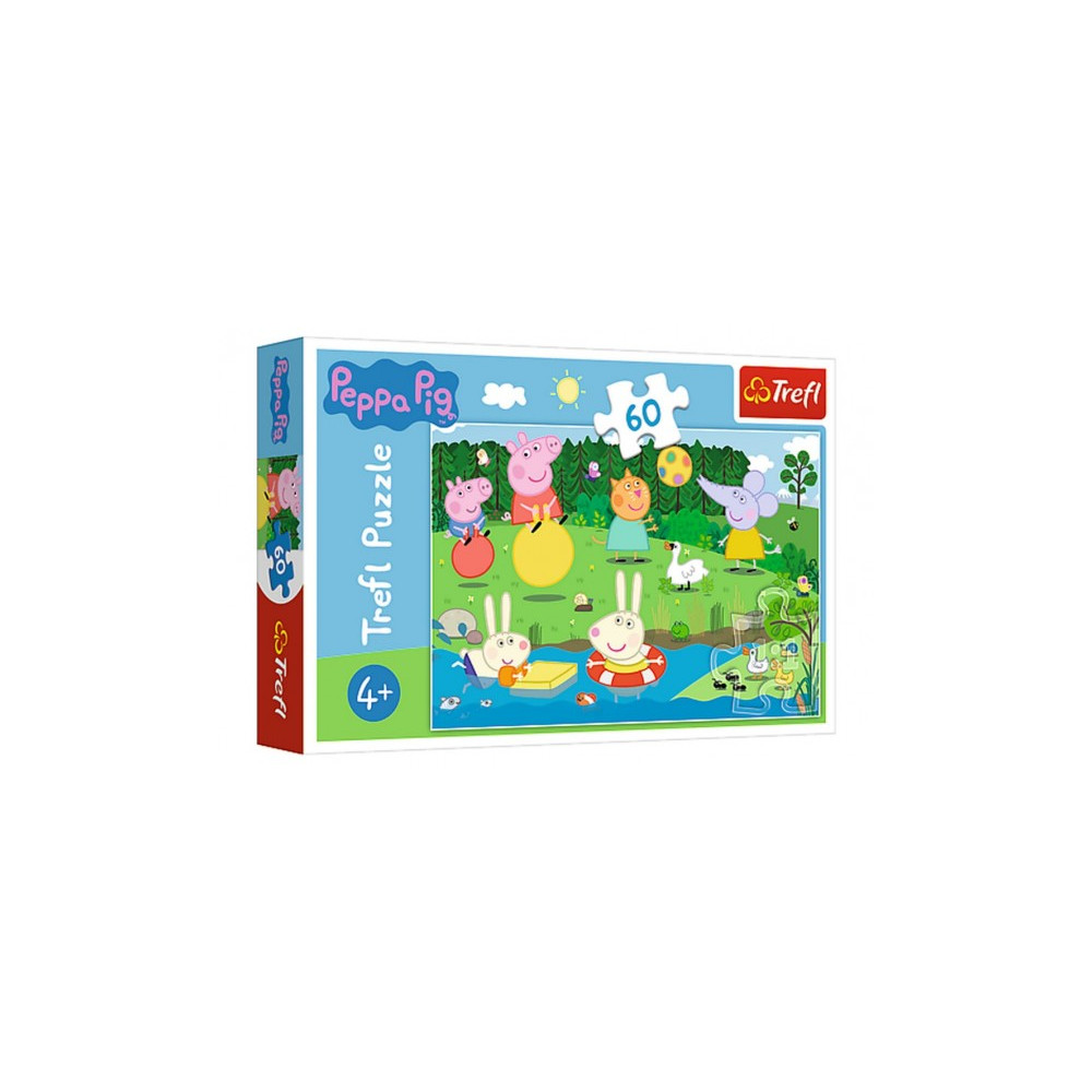 Trefl Puzzle Prasátko Peppa/Peppa Pig Prázdninová zábava 60 dílků