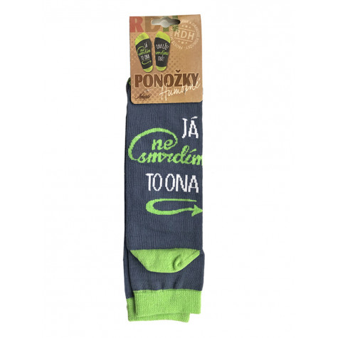 Pánské ponožky - Já nesmrdím - vel. 43-46 ~ 2