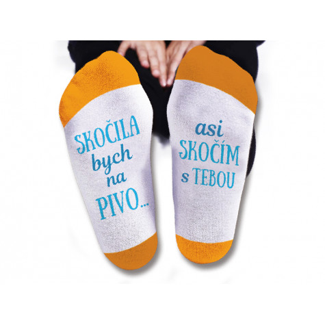 Dámské ponožky - Skočila bych na pivo - vel. 39-42 ~ 1